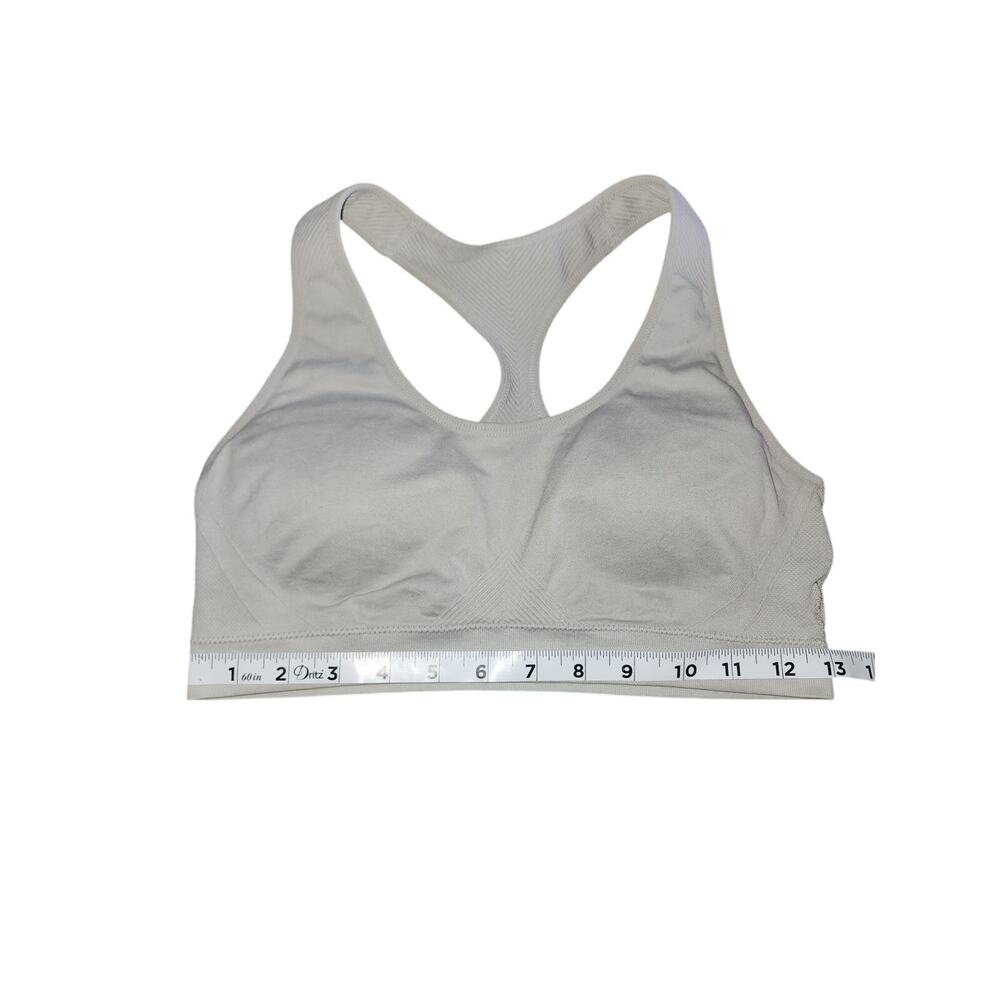 Skechers Gray Razor Back Workout Activewear Sports Bra Size Large